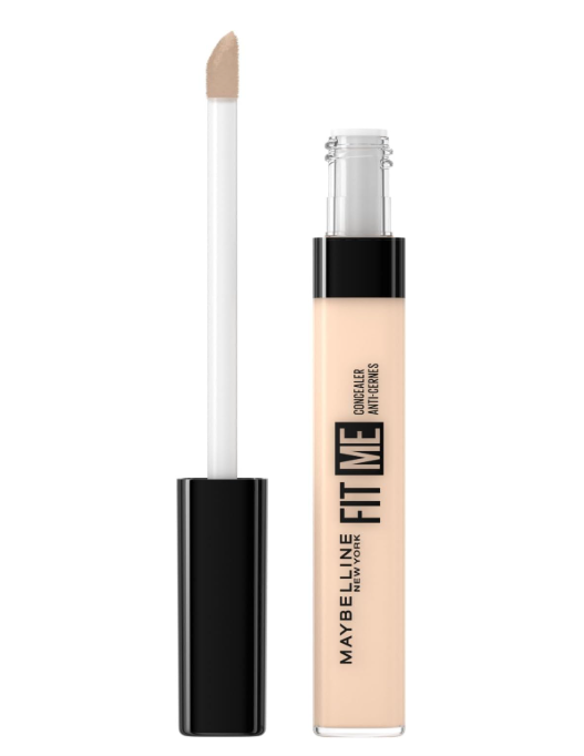 Maybelline Fit Me Full Coverage Concealer in shade 08 Nude displayed in its tube, featuring a lightweight liquid concealer with a matte, natural-looking finish.