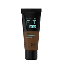 Maybelline Fit Me Matte + Poreless Foundation in shade 380 Rich Espresso with lightweight, buildable coverage and a natural matte finish.