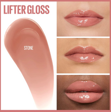 Maybelline Lifter Gloss + Hyaluronic Acid 008 Stone with a hydrating, non-sticky formula and high-shine finish.