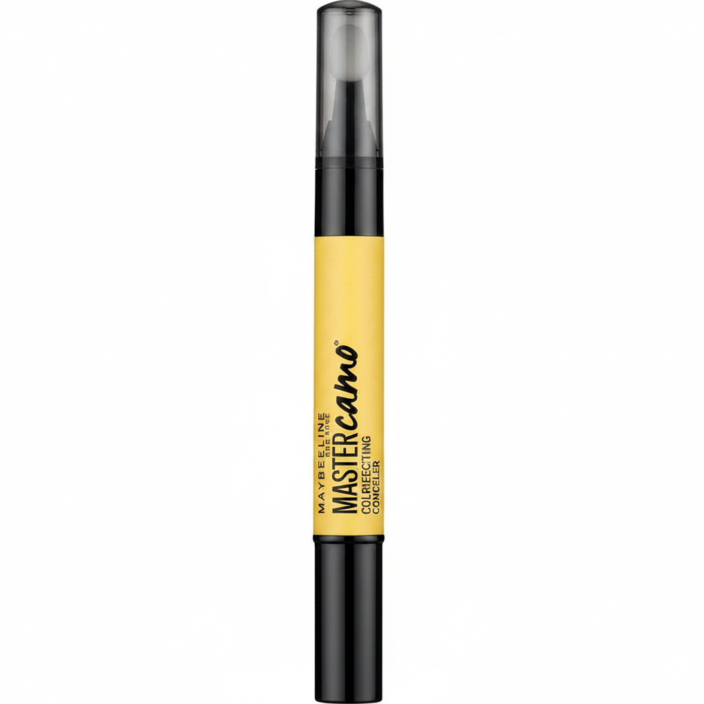 Maybelline Master Camo Colour Correcting Pen in Yellow formulated to help neutralize purple and blue undertones for a brighter-looking complexion.