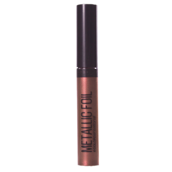 Maybelline Metallic Foil Lipstick in shade 100 Psychic displayed in its lipstick bullet, featuring a creamy metallic formula with a reflective foil-inspired finish.