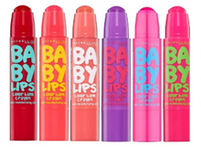Maybelline Baby Lips Color Balm Crayon in Strawberry Pop providing lightweight moisture and comfortable everyday wear.