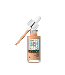 Maybelline Super Stay Up To 24H Skin Tint Foundation in shade 48 with lightweight buildable coverage and a natural skin-like finish.