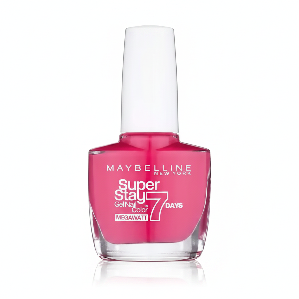 Maybelline Super Stay 7 Days Gel Nail Color in shade 190 Pink Volt with a long-lasting gel-inspired formula and a high-shine finish.