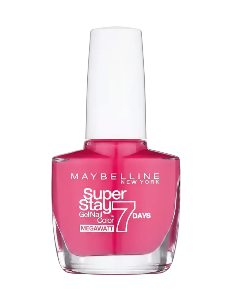 Maybelline Super Stay 7 Days Gel Nail Color in shade 190 Pink Volt with a long-lasting gel-inspired formula and a high-shine finish.