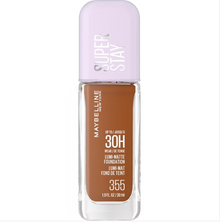 Maybelline New York Super Stay Lumi-Matte Foundation shade 355 with a luminous matte finish.