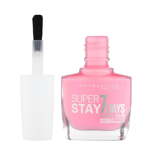 Maybelline Super Stay Nail Polish in shade 120 Flushed Pink with a long-lasting formula and a glossy, vibrant finish.