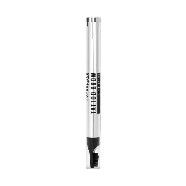 Maybelline Tattoo Brow Lift in 01 Blonde featuring a tinted brow styling gel with a lifting brush designed to shape, groom, and define brows.