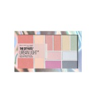 Maybelline The City Kits Urban Lights Eye & Cheek Palette featuring coordinated eyeshadow and highlighter shades for creating radiant day-to-night makeup looks.