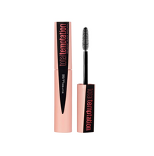 Maybelline Total Temptation Mascara in Black featuring a buildable volumizing mascara with a creamy formula and plush brush for soft, full-looking lashes.