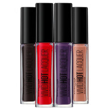 Maybelline Vivid Hot Lacquer Lip Gloss shade 82 Say It delivering bold color with a smooth, non-sticky lacquer finish.