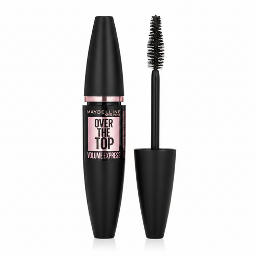 Maybelline Volum' Express Mascara in Over The Top featuring a volumizing mascara with a full brush for bold, fuller-looking lashes and buildable definition.