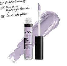 NYX HD Studio Photogenic Concealer in 11 Lavender providing buildable coverage to brighten the complexion and improve skin tone.