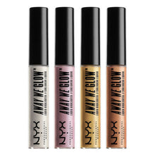 NYX Professional Makeup Away We Glow Liquid Highlighter 03 Golden Hour featuring a blendable liquid formula for a luminous glow.