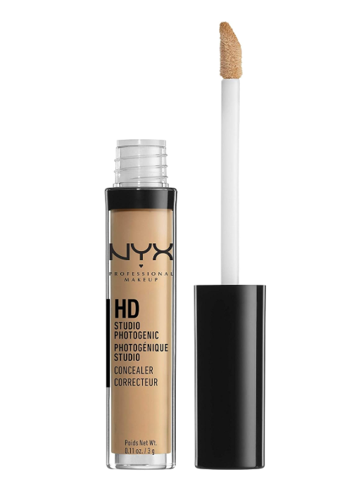 NYX HD Studio Photogenic Concealer in shade 6.5 Golden displayed in its tube, featuring a lightweight liquid concealer with buildable coverage.
