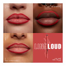 NYX Line Loud Lip Pencil 11 Rebel Red featuring smooth application for precise lip definition and rich color.