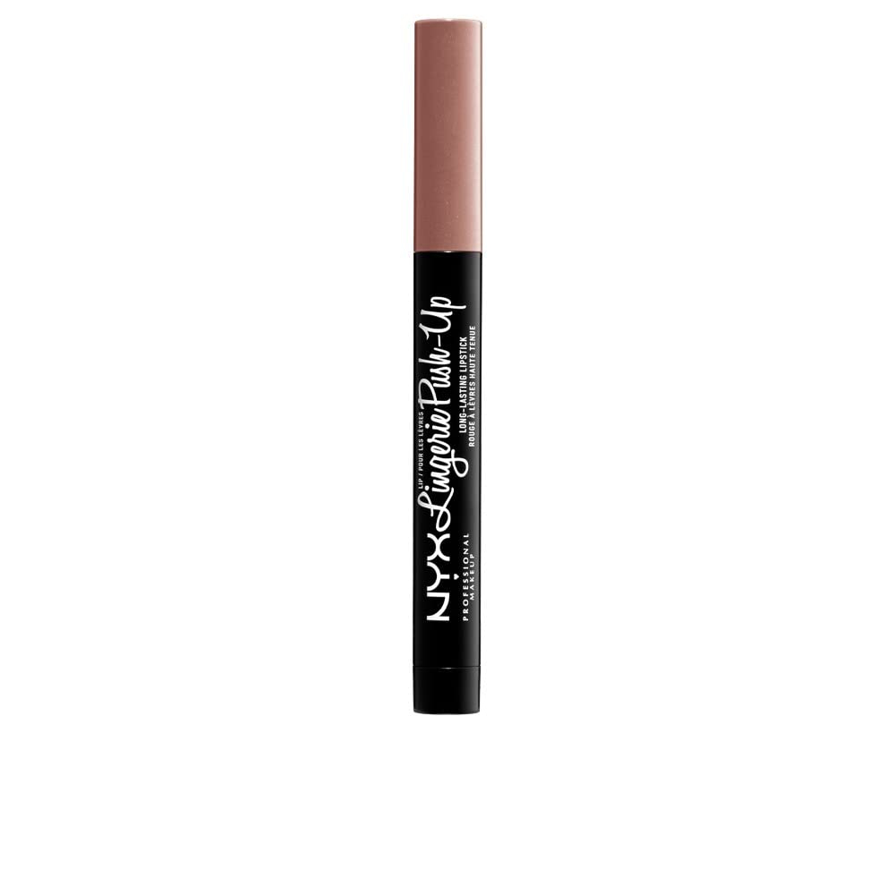 NYX Lingerie Push Up Long Lasting Lipstick in 09 Corset featuring a retractable lip crayon with a creamy formula for smooth, precise lip color application.