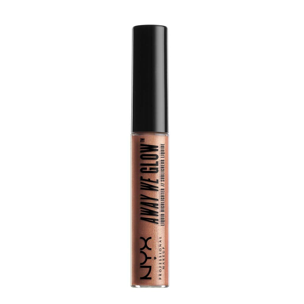 NYX Professional Makeup Away We Glow Liquid Highlighter in shade 05 Rose Quartz with a lightweight formula and radiant rosy shimmer.