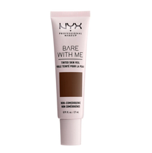 NYX Professional Makeup Bare With Me Tinted Skin Veil in 12 Deep Espresso featuring a lightweight tinted formula in a squeeze tube for a natural-looking finish.
