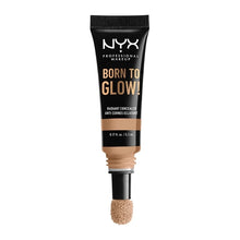 NYX Professional Makeup Born To Glow Concealer in 09 Medium Olive featuring a lightweight liquid formula in a squeeze tube for smooth, buildable coverage.