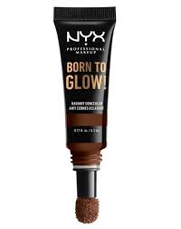 NYX Professional Makeup Born To Glow Concealer in shade 22.7 Deep Walnut with a lightweight, buildable formula and a naturally radiant finish.