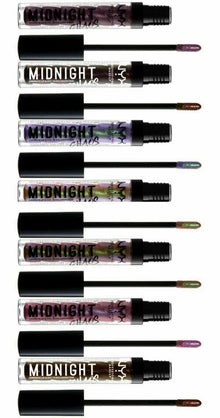 NYX Professional Makeup Chromatic Lip Gloss in shade 05 Interstellar Gleam shown with the applicator removed, highlighting its shimmering gloss formula for precise application.