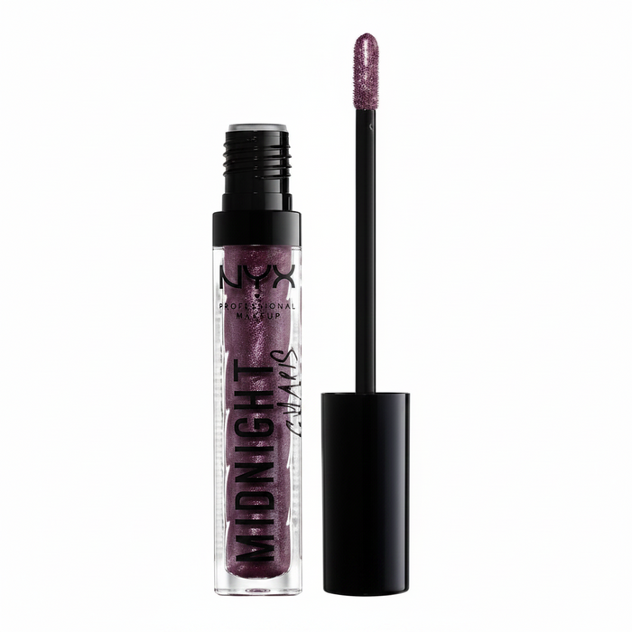 NYX Professional Makeup Chromatic Lip Gloss in shade 05 Interstellar Gleam displayed in its tube, featuring a shimmering lip gloss with a smooth, non-sticky formula.
