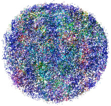 NYX Professional Makeup Face And Body Glitter Brilliants in shade 11 Violet displayed in its signature jar packaging with sparkling loose cosmetic glitter.