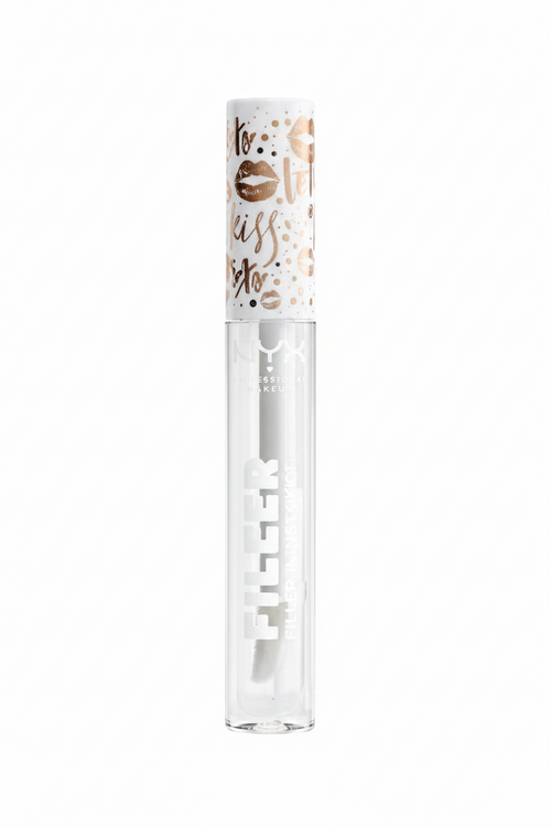 NYX Professional Makeup Filler Instinct Plumping Lip Polish in shade 01 Let's Glaze with a plumping formula and a high-shine glossy finish.