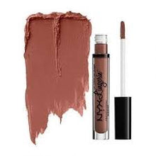 Close-up of the NYX Professional Makeup Lingerie Liquid Lipstick 24 Cabaret Show applicator, designed to deliver precise, even coverage with the rich liquid lipstick.
