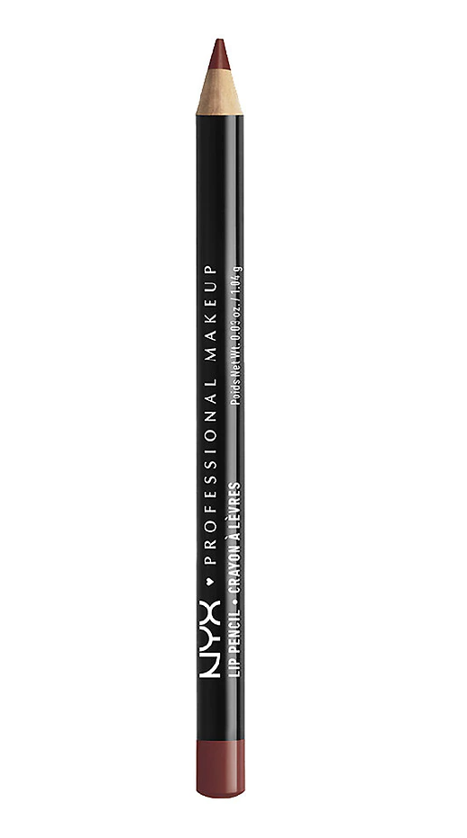 NYX Professional Makeup Lip Pencil in shade 801 Auburn displayed as a lip pencil, featuring a richly pigmented formula for precise lip definition.