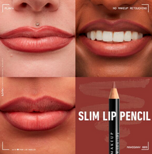 NYX Professional Makeup Lip Pencil in shade 809 Mahogany applied to the lips, highlighting its rich mahogany brown color, precise definition, and smooth finish.