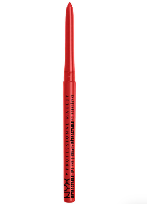 NYX Professional Makeup Mechanical Lip Liner in shade Ruby displayed as a retractable lip pencil, featuring a richly pigmented formula for precise lip definition.