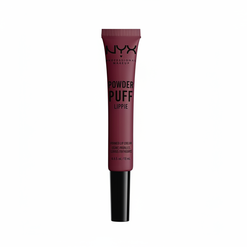 NYX Professional Makeup Powder Puff Lip Cream in shade 07 Moody with a lightweight formula and soft matte finish.