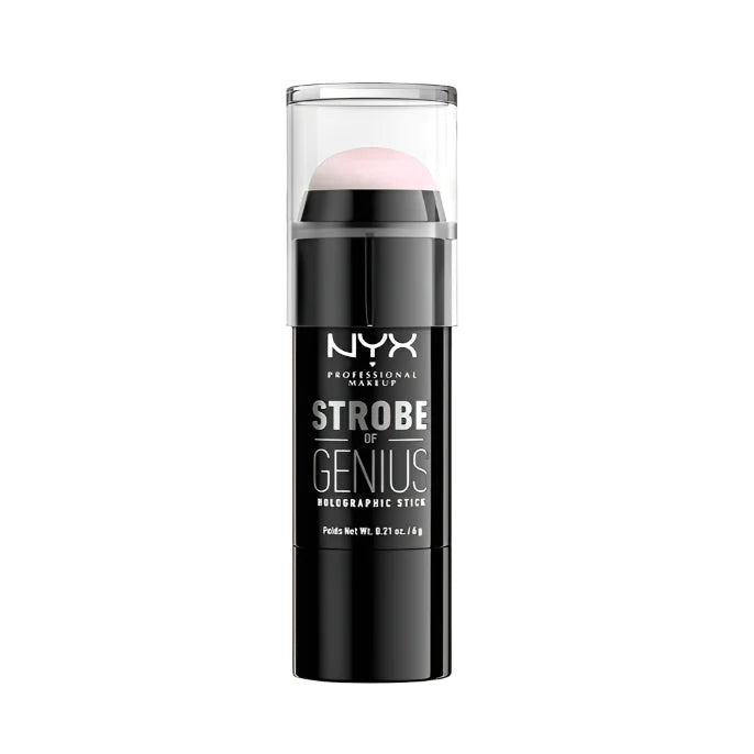 NYX Professional Makeup Strobe of Genius Holographic Stick in shade 01 Mermaid Amor with a creamy formula and holographic glow.