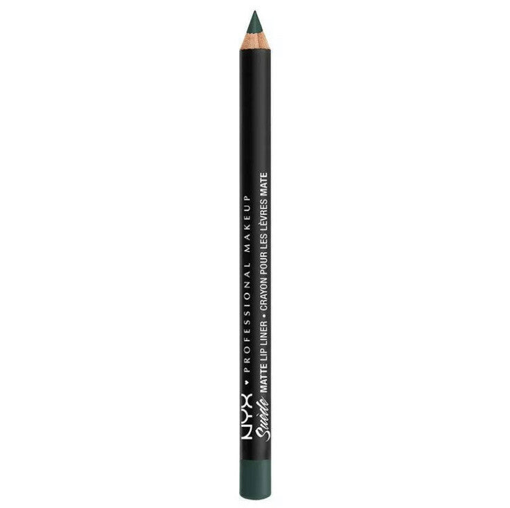 NYX Professional Makeup Suede Matte Lip Liner in shade 72 Shake That Money displayed as a lip pencil, featuring a richly pigmented formula for precise lip definition.