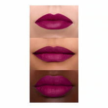 Swatch of NYX Professional Makeup Suede Matte Lipstick in shade 11 Sweet Tooth showcasing its rich color, creamy texture, and soft suede-like matte finish.