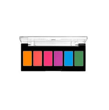 Open NYX Professional Makeup Ultimate Edit Petite Shadow Palette in shade 02 Brights showcasing a selection of bold, blendable eyeshadows in a travel-friendly compact.