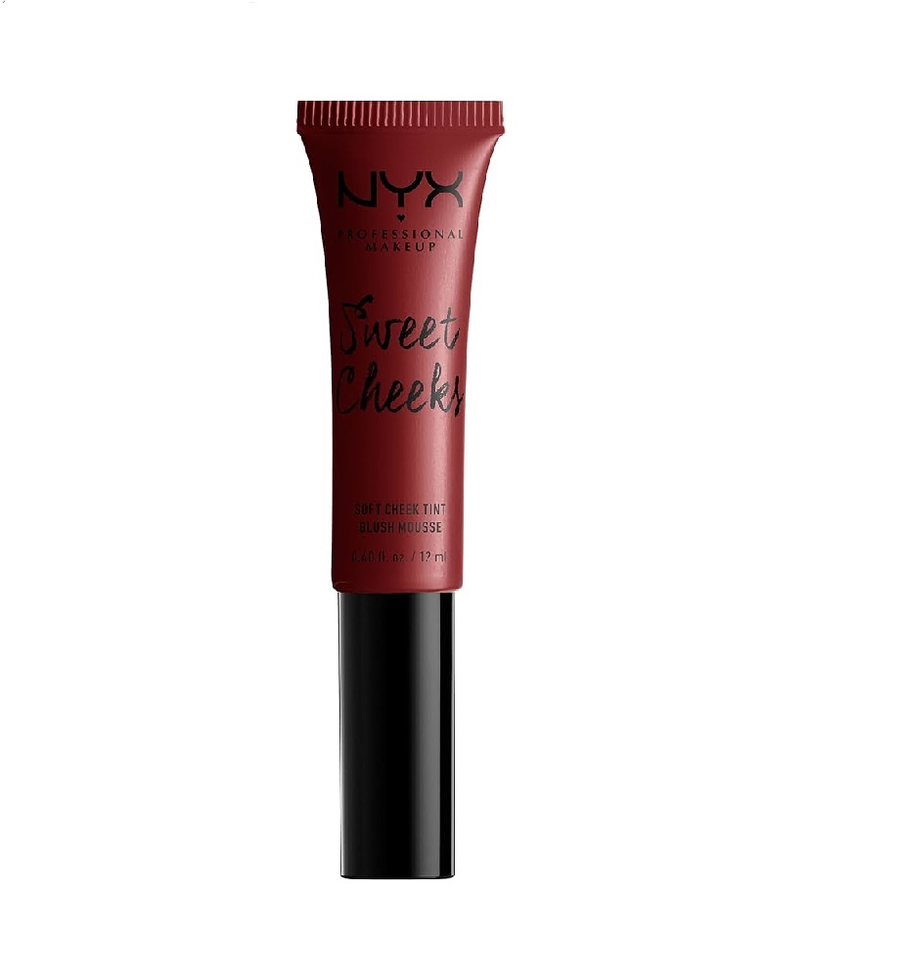 NYX Sweet Cheeks Soft Cheek Tint in 06 Bombshell featuring a lightweight liquid blush with a smooth, blendable formula for fresh, natural-looking cheeks.