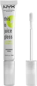 NYX This Is Juice Gloss Electrolyte Infused Color in shade 01 Coconut Chill with a hydrating formula and a high-shine glossy finish.