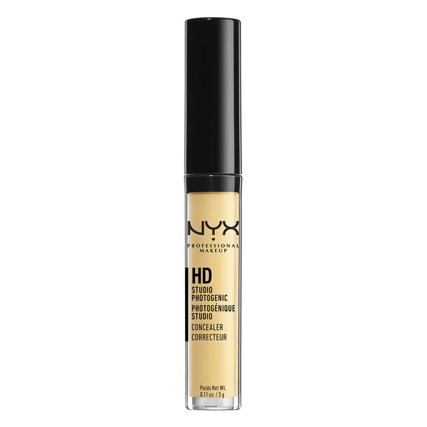 NYX Wand Concealer in Yellow formulated to help neutralize purple and blue undertones for a brighter-looking complexion.