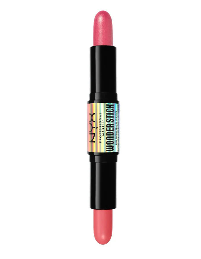NYX Wonder Stick Cream Blush in 01 Prism Of Love featuring a dual-ended cream blush stick with blendable color for a soft, radiant-looking flush.