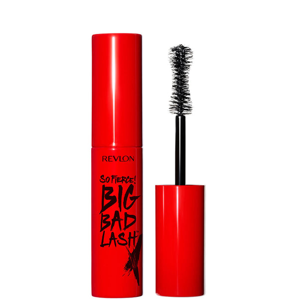 Revlon So Fierce Big Bad Lash Mascara in Blackest Black for dramatic lash volume.