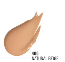 Rimmel Kind & Free Tint in shade 400 Natural Beige shown with the cap removed, highlighting the lightweight skin tint and easy-to-use bottle design.