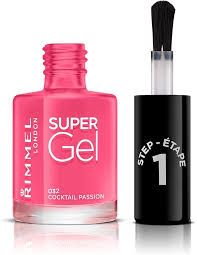Rimmel Super Gel Step 1 Nail Polish 032 Cocktail featuring a smooth, easy-to-apply formula with vibrant color.