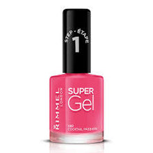 Rimmel Super Gel Step 1 Nail Polish in shade 032 Cocktail with rich color and a glossy gel-like finish.