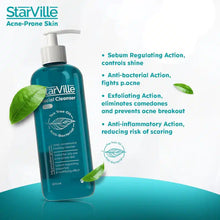 Starville Acne Prone Skin Face Wash 400ml with Salicylic Acid and Sulfur for clean, refreshed skin