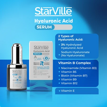 Starville Hyaluronic Acid Hydrating Serum with 3% Hyaluronic Acid for smooth, hydrated skin